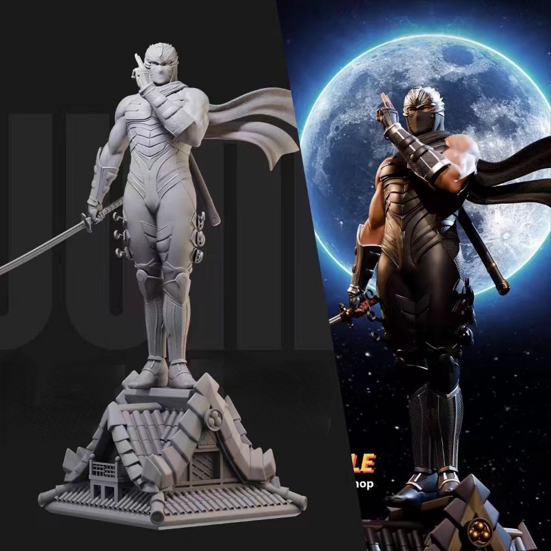 Model Kit Ninja - 1/24 miniaturowa czarna szata Ninja Ryu