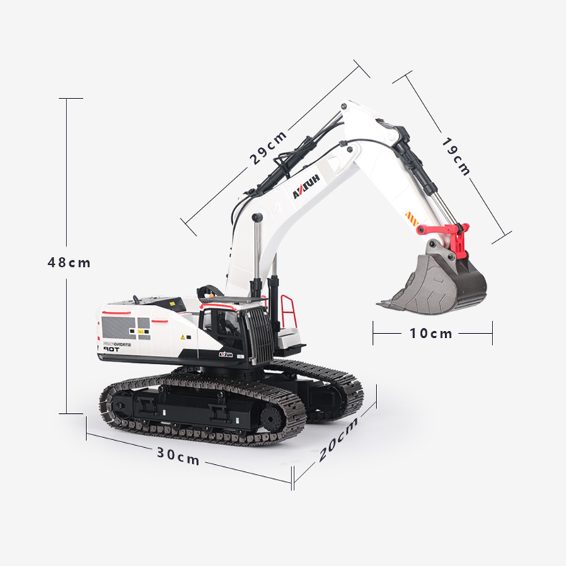 Model Kit Excavator - Koparka RC 1/14 HUINA Metalowy Ciężarówka