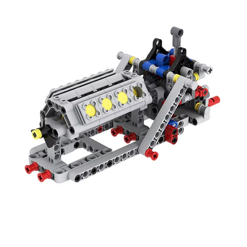 Model Kit V8 Engine - Zestaw klocków konstrukcyjnych: 4-biegowa skrzynia biegów
