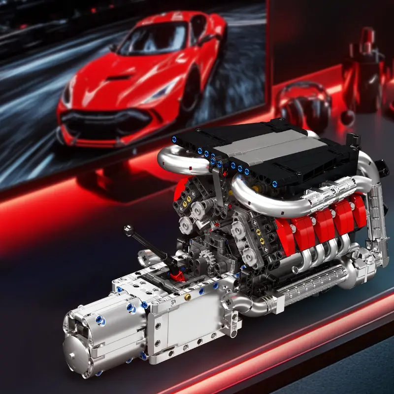 Model Kit V8 Engine - Mould King 10203 1169 elementów Zestaw