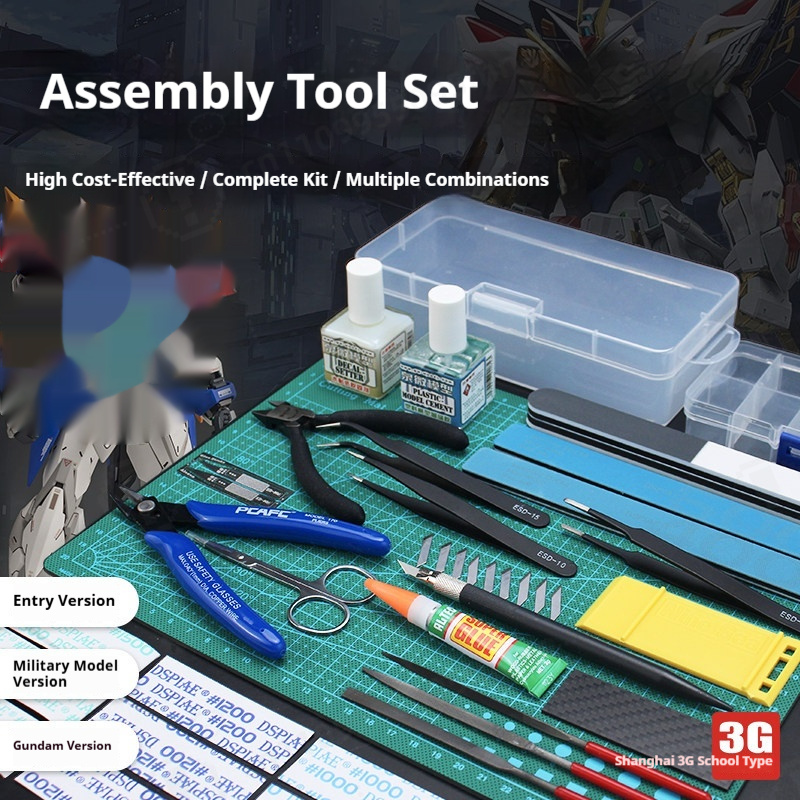 Model Kit Tweezers - Zestaw narzędzi do modelarstwa: precyzyjne obcinaczki,