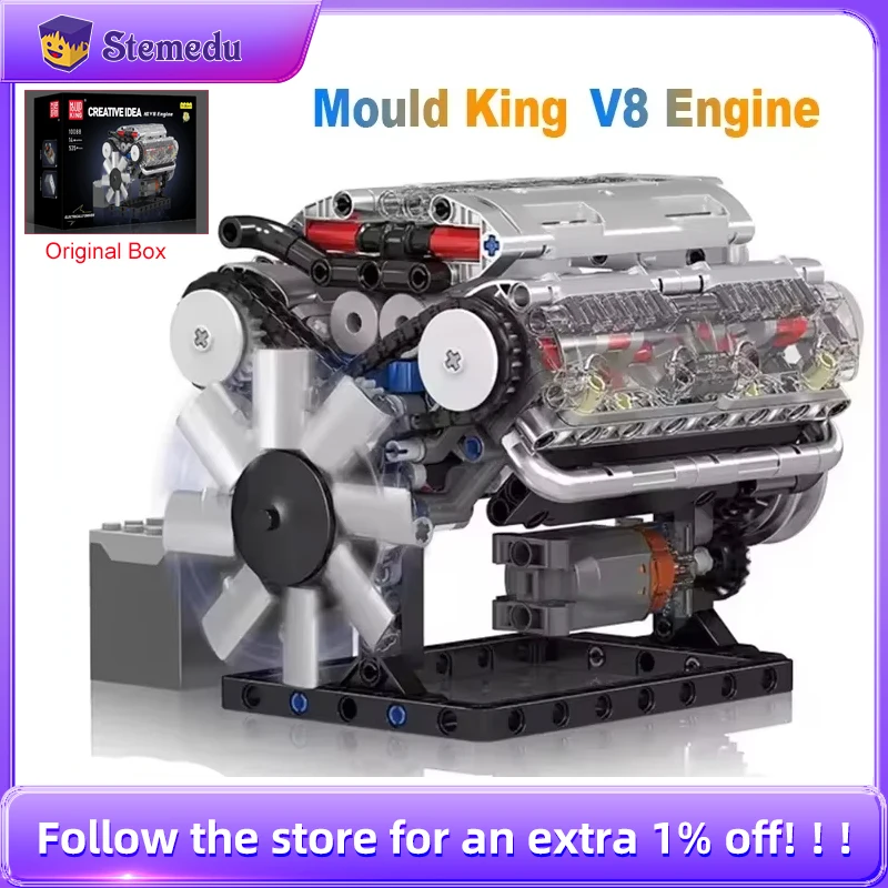 Model Kit V8 Engine - Zestawy klocków konstrukcyjnych Mold King V8