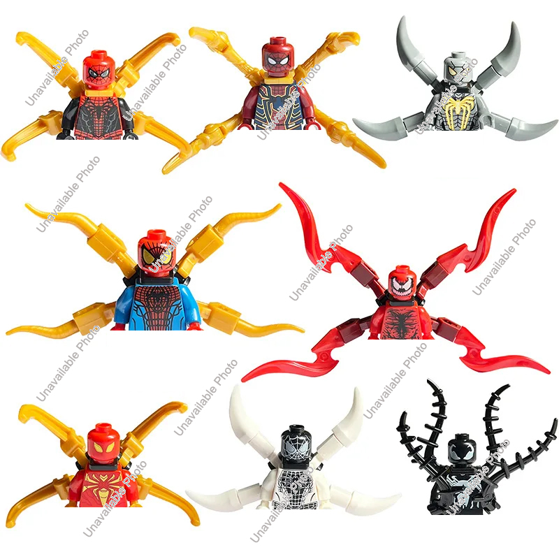 Model Kit Spiderman - Zestaw Hot Toys, 8 figurek superbohaterów