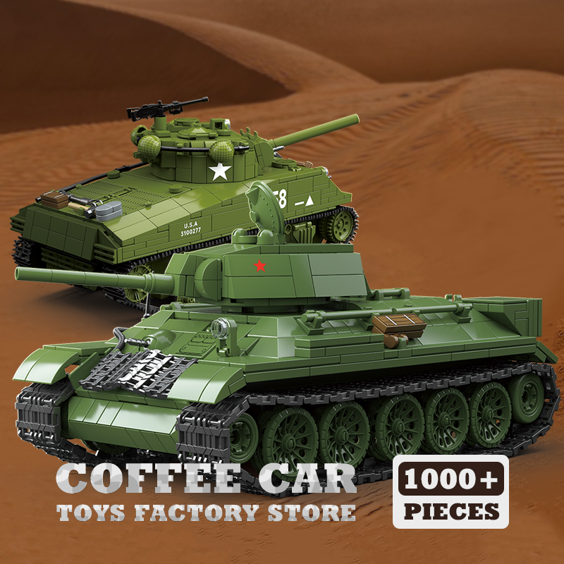 Model Kit Armored Core - Klocki konstrukcyjne czołgu średniego M4A3, samochody