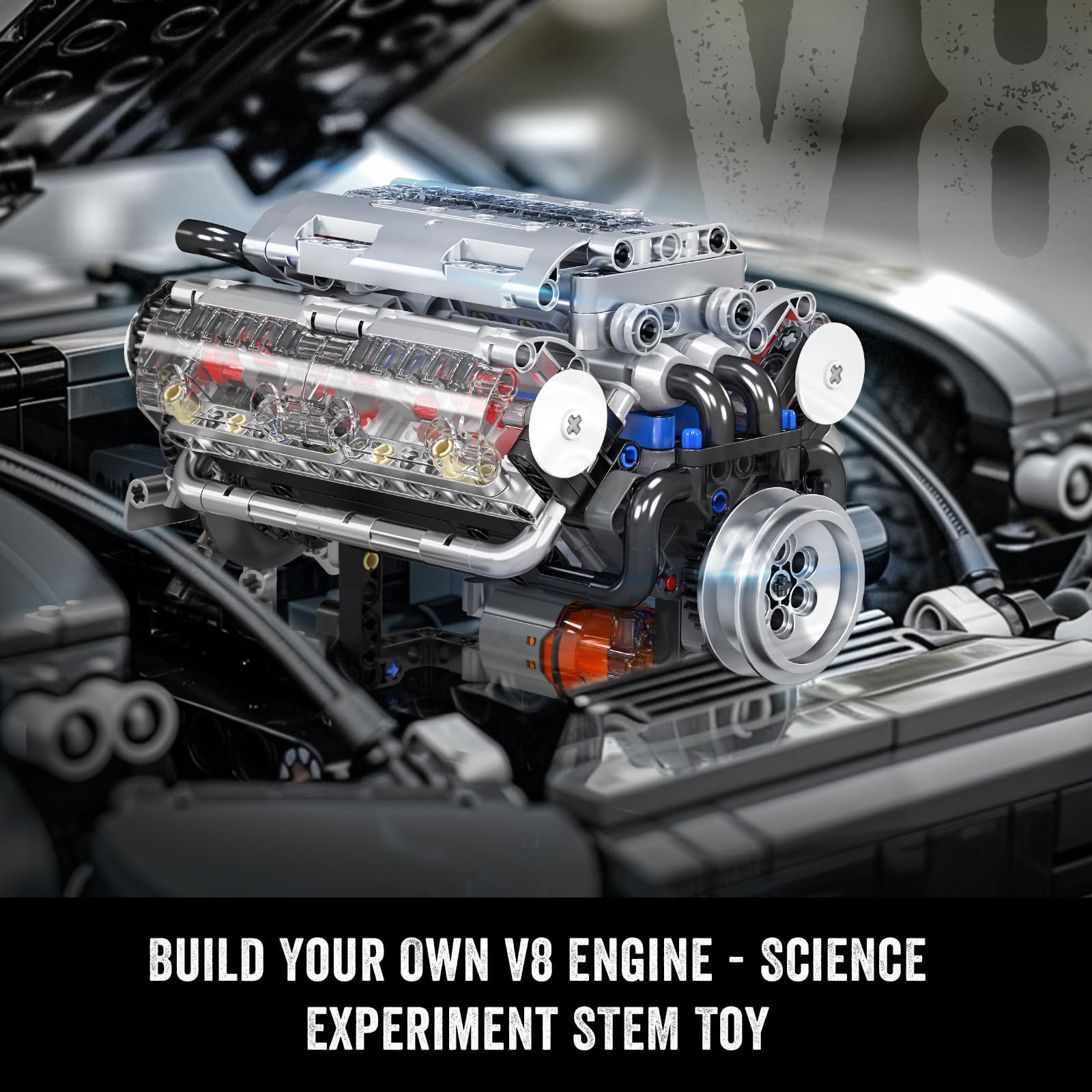 Mould King 10088 Zestaw Klockó – Model Kit V8 Engine recenzja i cena
