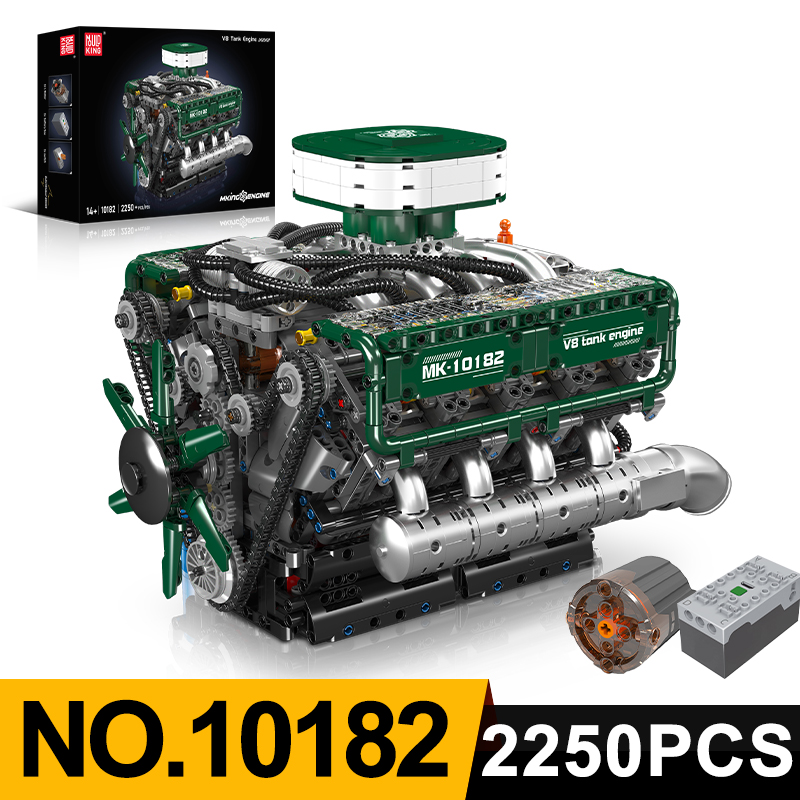 Mould King 10182 Model silnika – Model Kit V8 Engine recenzja i cena
