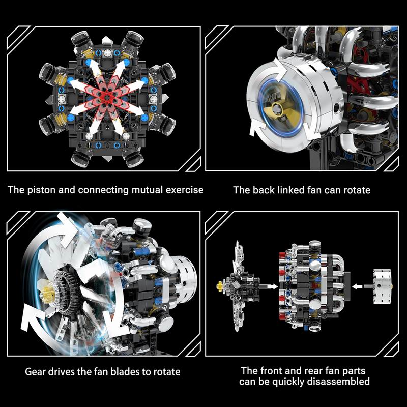G8910 Silnik Lotniczy V8 558 e – Model Kit V8 Engine recenzja i cena