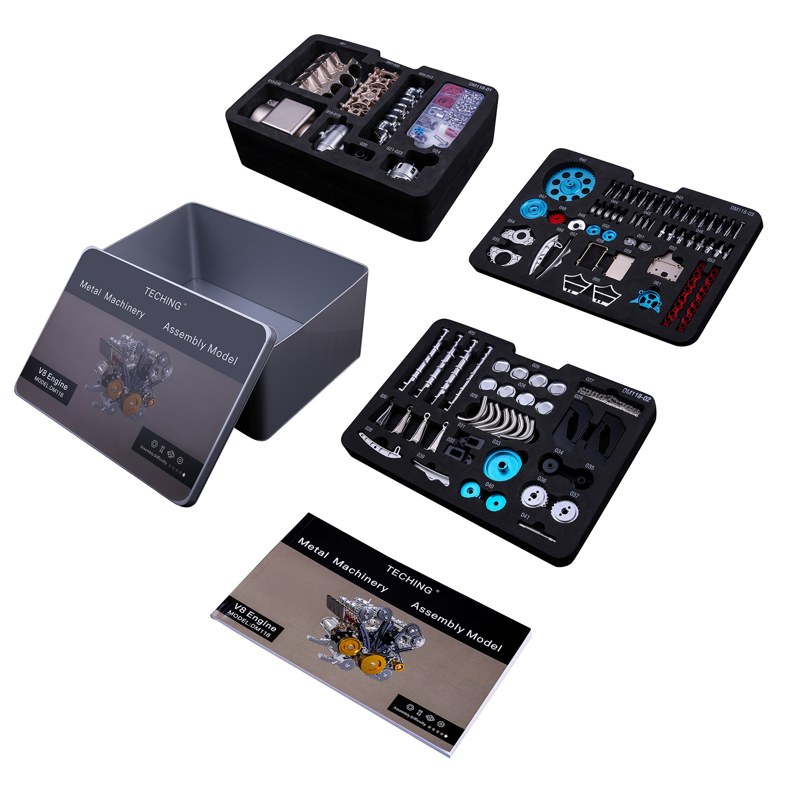 500+ szt. DIY Model Silnika V8 – Model Kit V8 Engine recenzja i cena