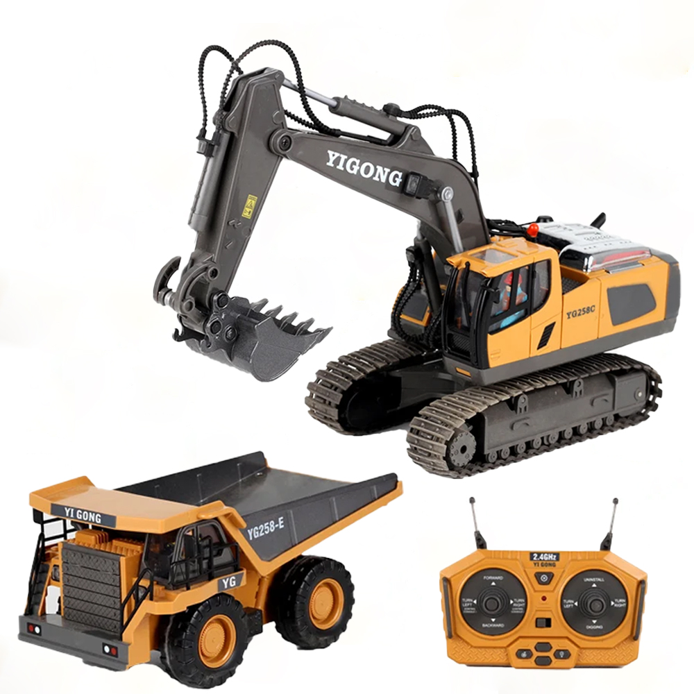 4WD Metalowy RC Koparka, Spych – Model Kit Excavator recenzja i cena