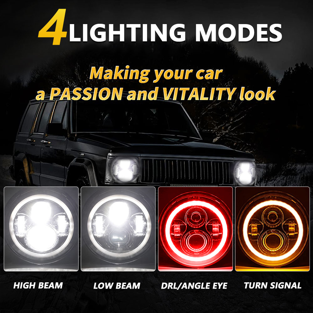 7-calowy reflektor Led okrągły – Model Kit Jeep recenzja i cena