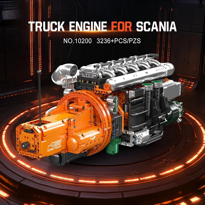 Mould King 10200 Model silnika – Model Kit V8 Engine recenzja i cena
