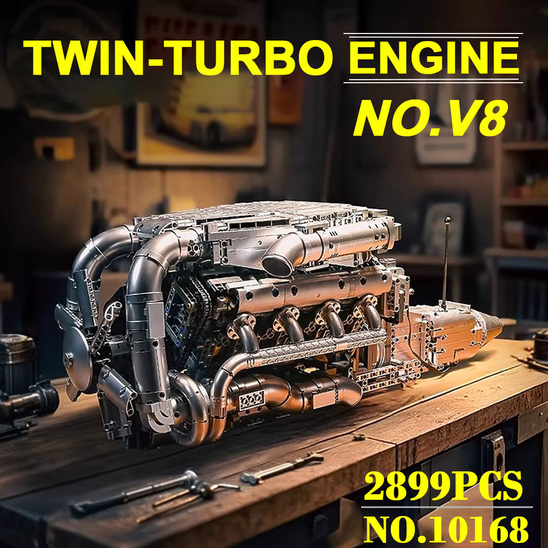 Mould King 10168 Zestaw Silnik – Model Kit V8 Engine recenzja i cena