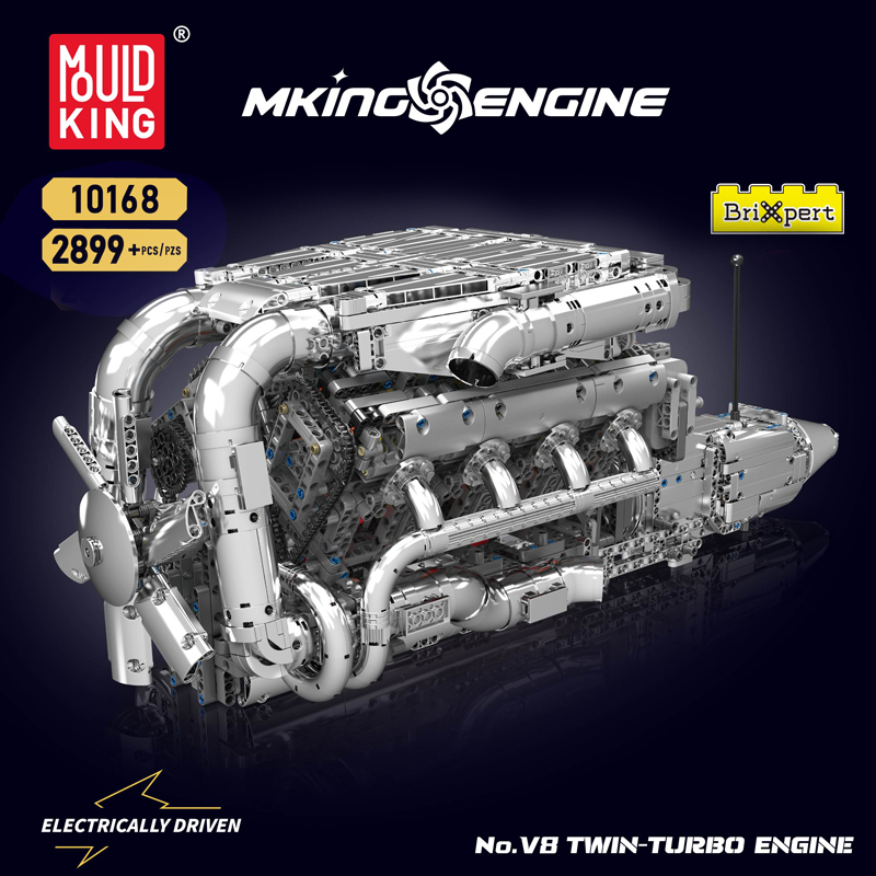 Mould King 10168 Zestaw Silnik – Model Kit V8 Engine recenzja i cena